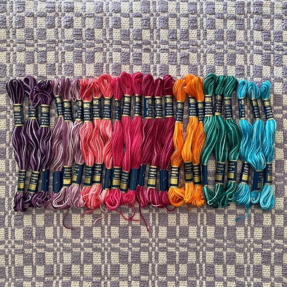 Variegated Iris Para Craft Thread, 100% cotton, 24 skeins - Picture 1 of 1